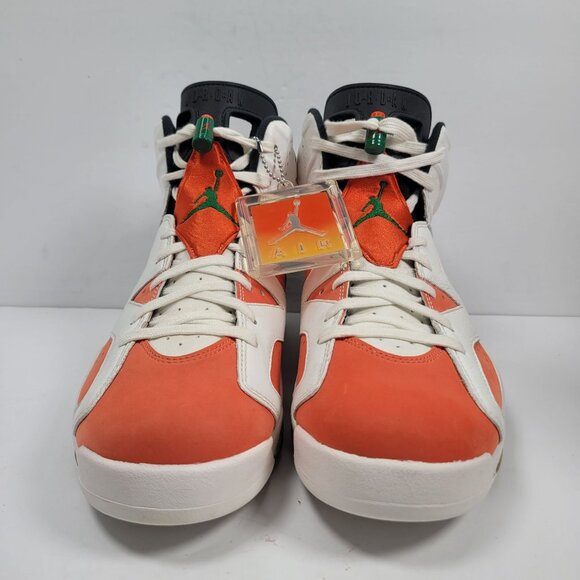 Air Jordan 6 Retro Gatorade Men's White Orange Sneakers 384664-145 US Size 12 - Picture 3 of 8